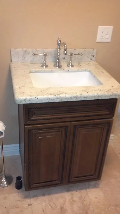 Finished bathroom vanity for Water Line Replacement in Las Vegas